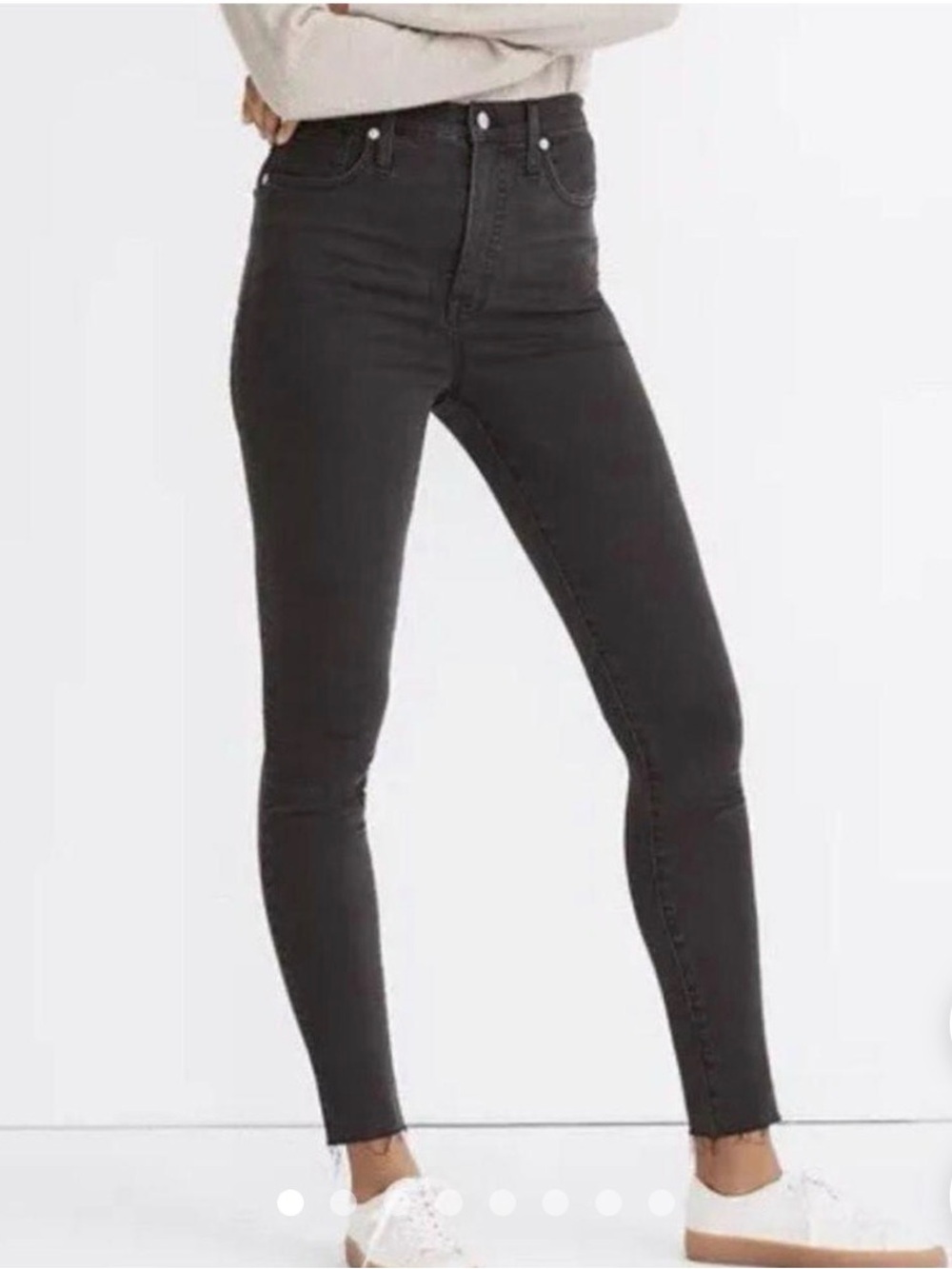 Madewell High-Rise Skinny Jeans in Charcoal Black